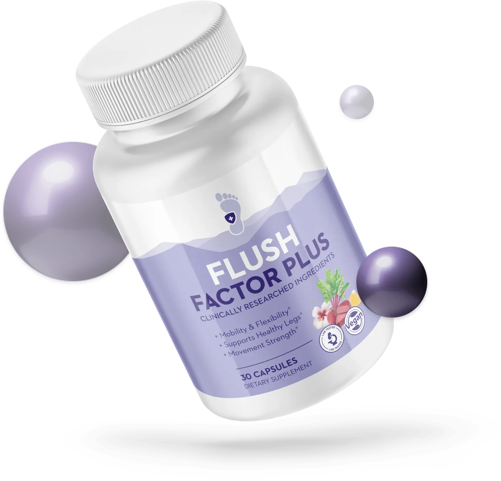 Flush Factor Plus single bottle plus balls around